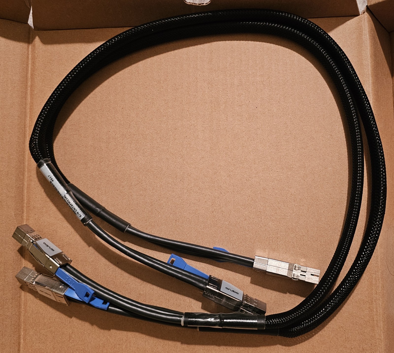 *LOT of 2* J9735A ARUBA HPE 2920/2930M 1m Stacking Cable USED