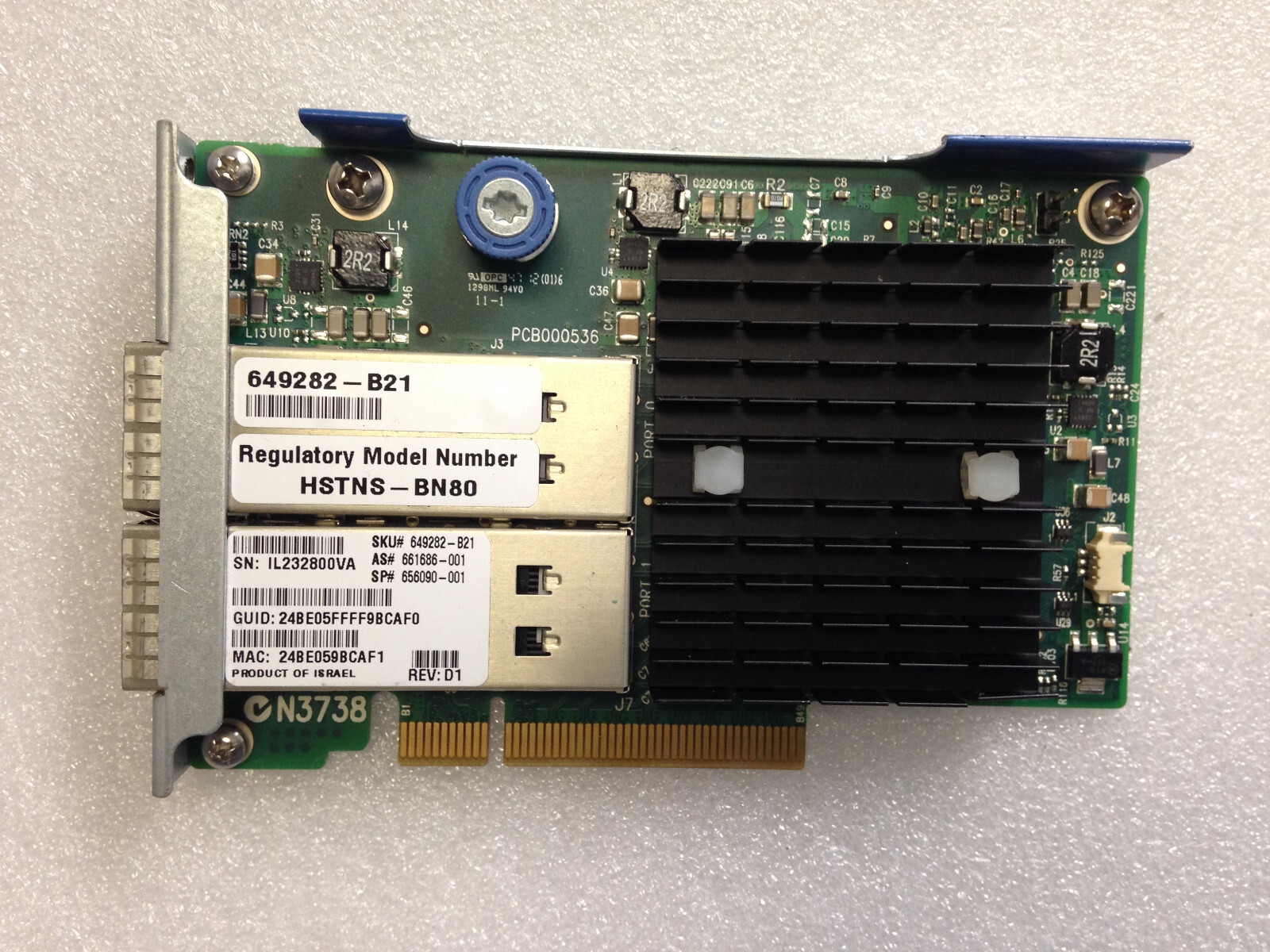HSTNS-BN80 HP 649282-B21, 661686-001, 656090-001
