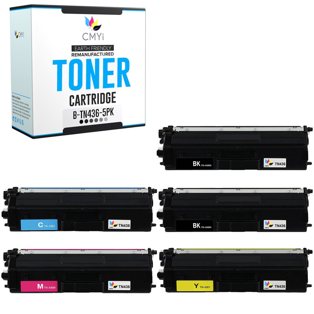 5X Compatible CMYi TN436 Printer Cartridges fits Brother HLL8360CDW MFC-L8895CDW