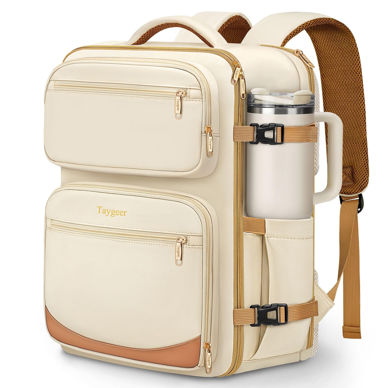 Taygeer Frontier Airlines Personal Item Bag, 18x14x8 inches Large, Beige