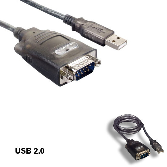 10x Grey 3ft USB 2.0 Type A to DB9 Serial Adapter Cable Sync Transfer Data