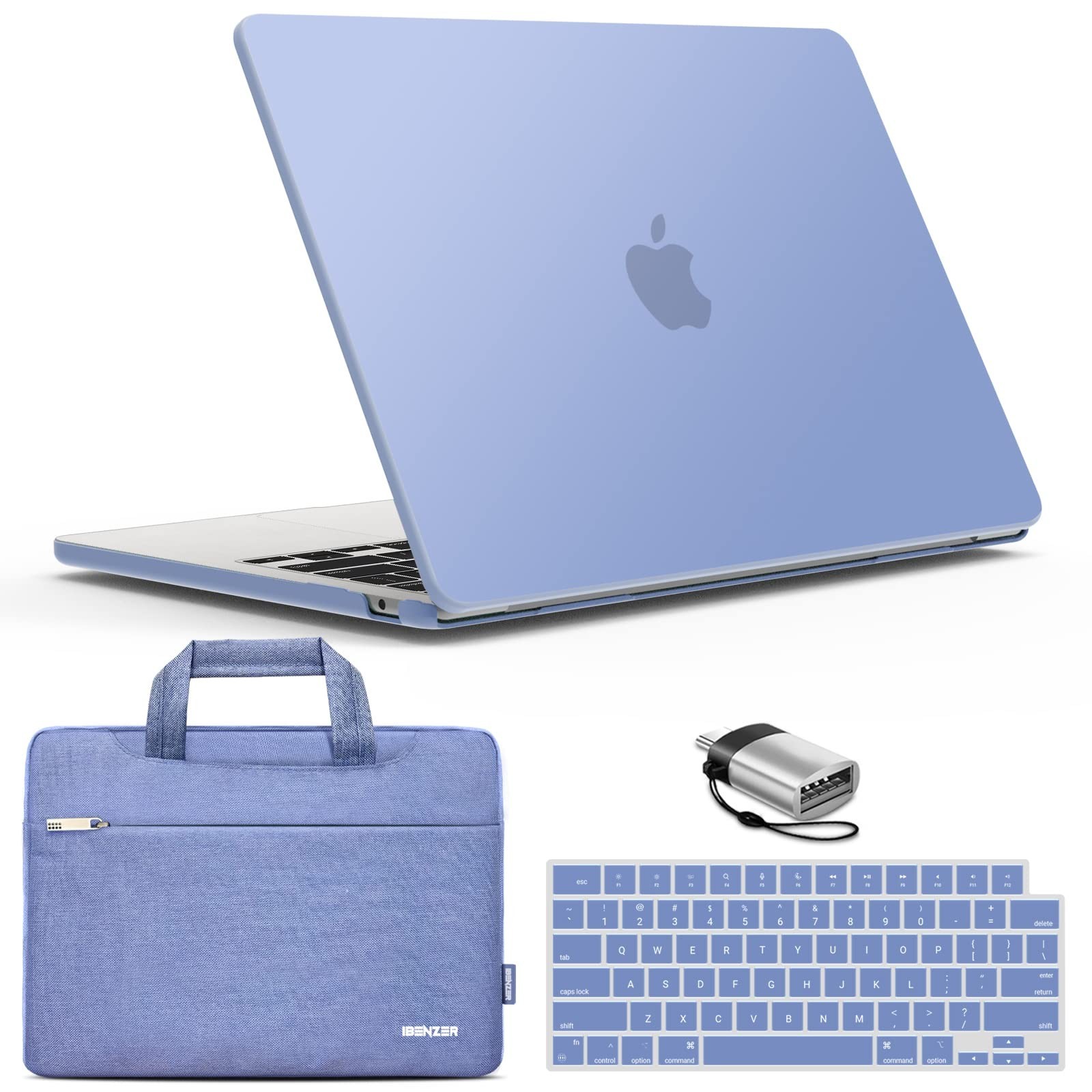 MacBook Air 13" Hard Shell Case, Sleeve, Keyboard Cover & Type-C Adapter - Seren
