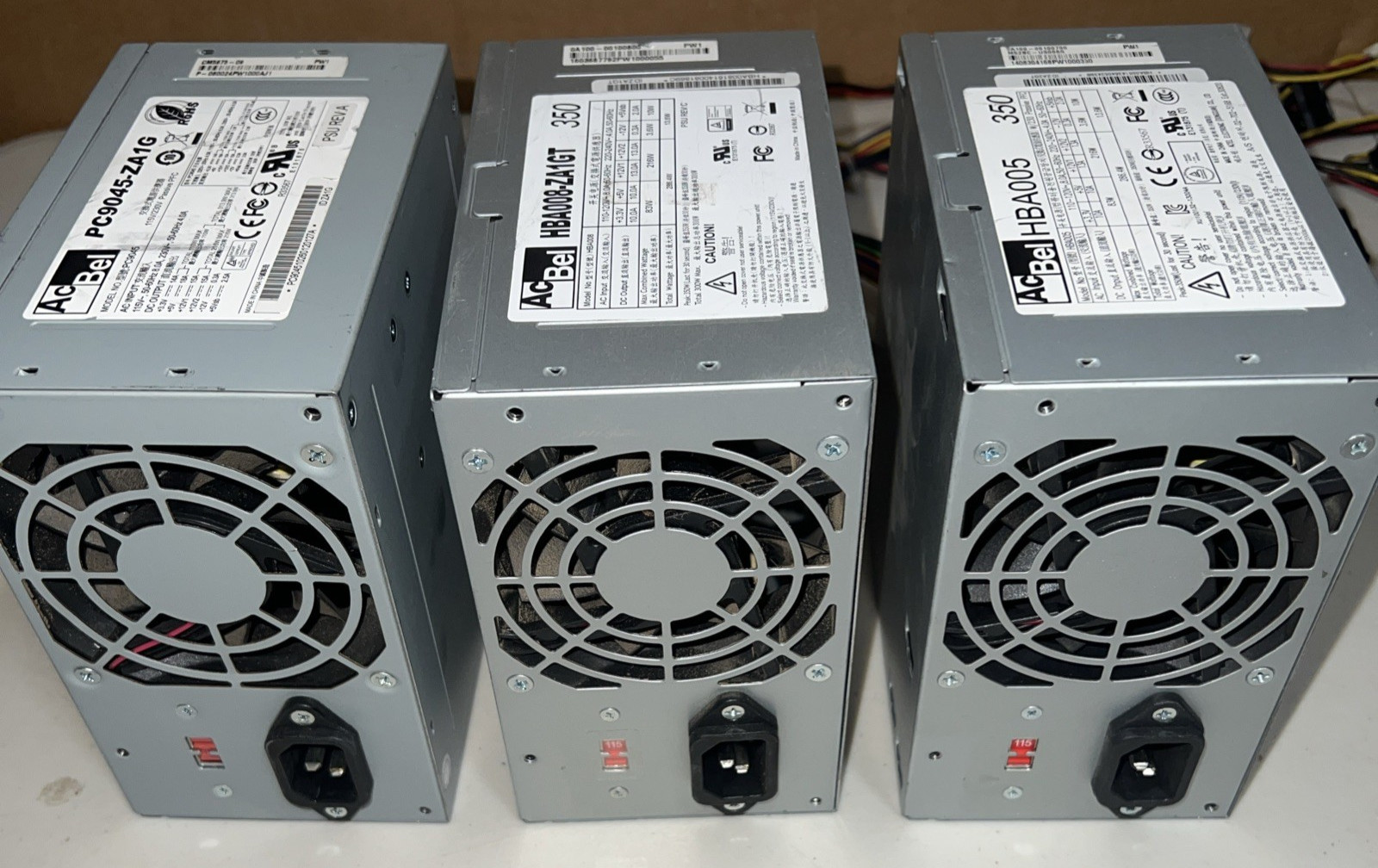3x Mix AcBel PC9045 PC9045-ZA1G 500W & HBA005 350W & HBA008-ZA1GT 350W