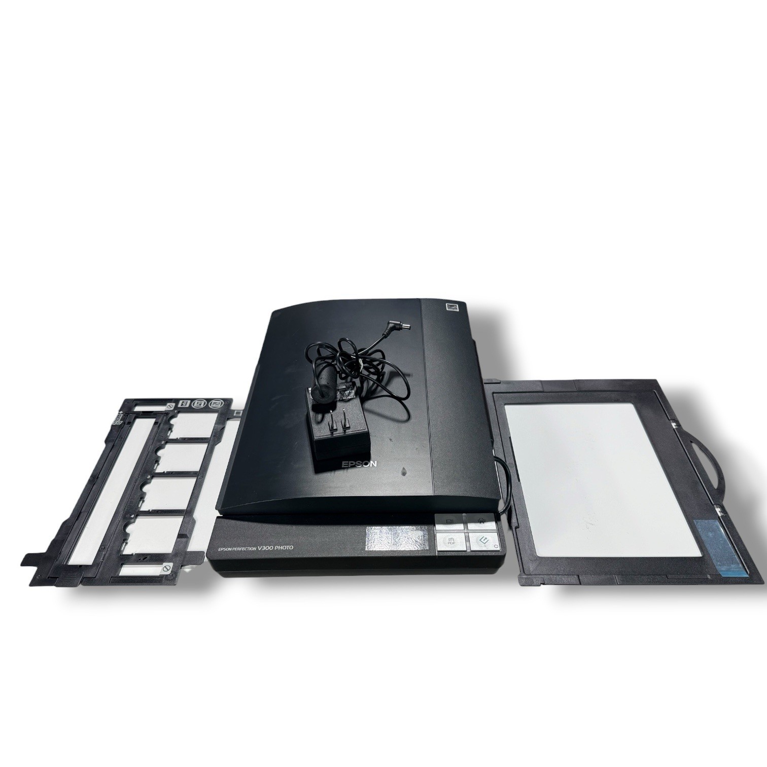 Epson Perfection V300 Photo Flatbed Film Scanner w/ Holders Power Adapter Tested