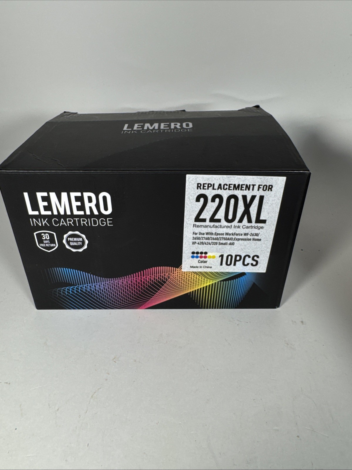 LEMERO Ink Cartridges for Epson 220XL WF-2630 XP-420 10PK