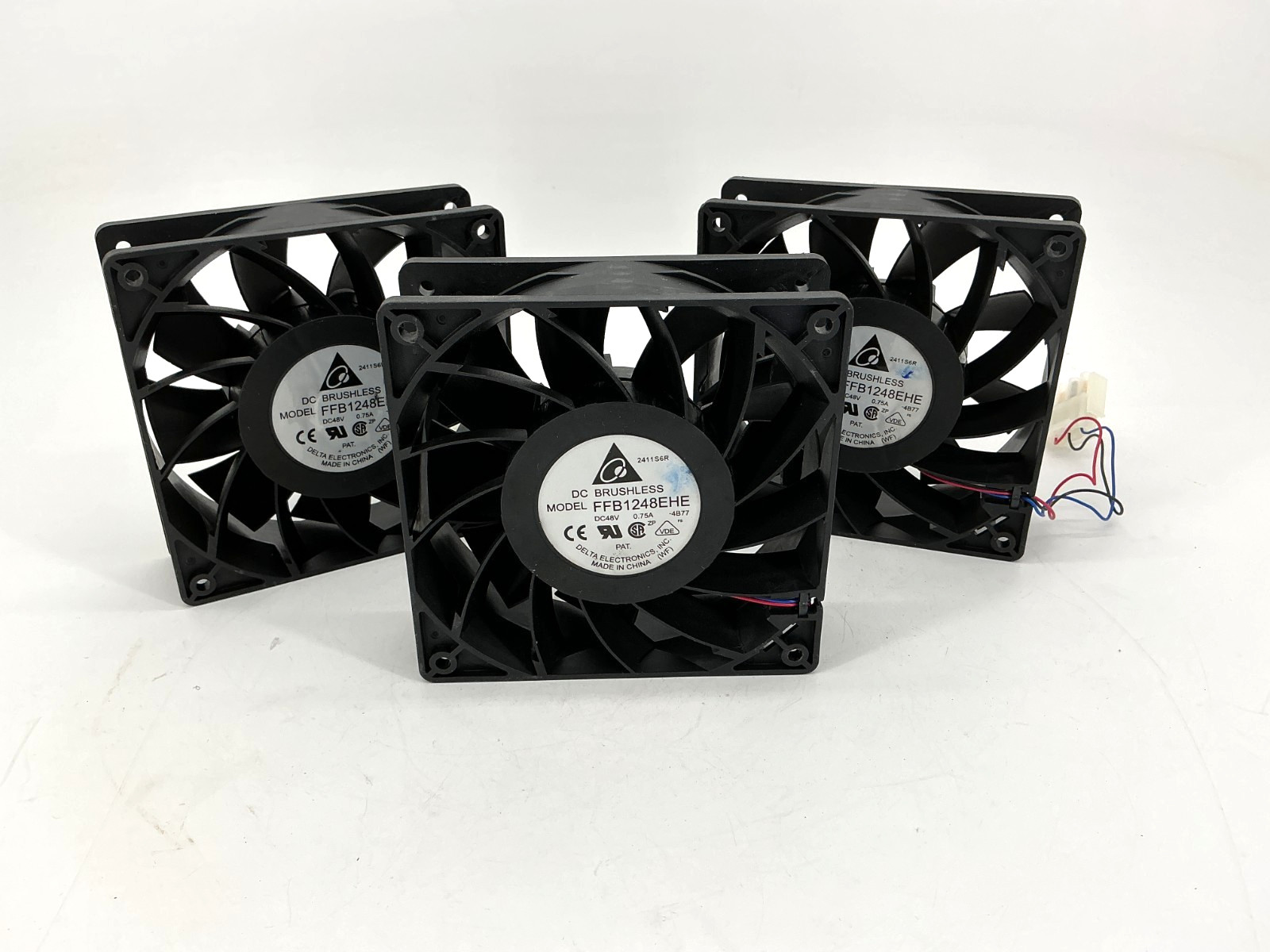 Lot of 3 Delta Electronics FFB1248EHE DC Brushless Axial Fan 0.75A 48VDC