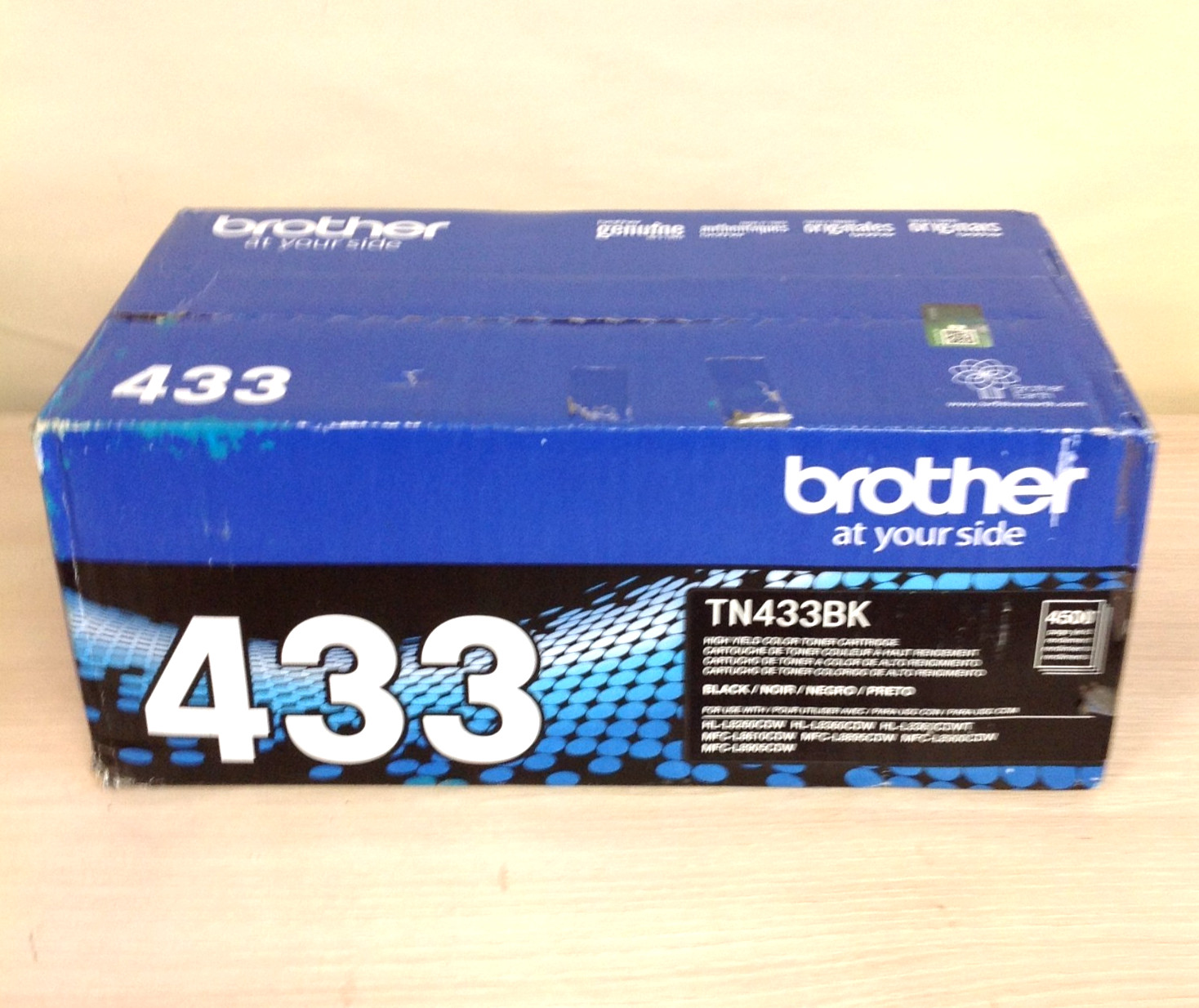 GENUINE Brother TN-433BK High Yield Black Toner TN433BK Sealed Box 11/2023 NEW