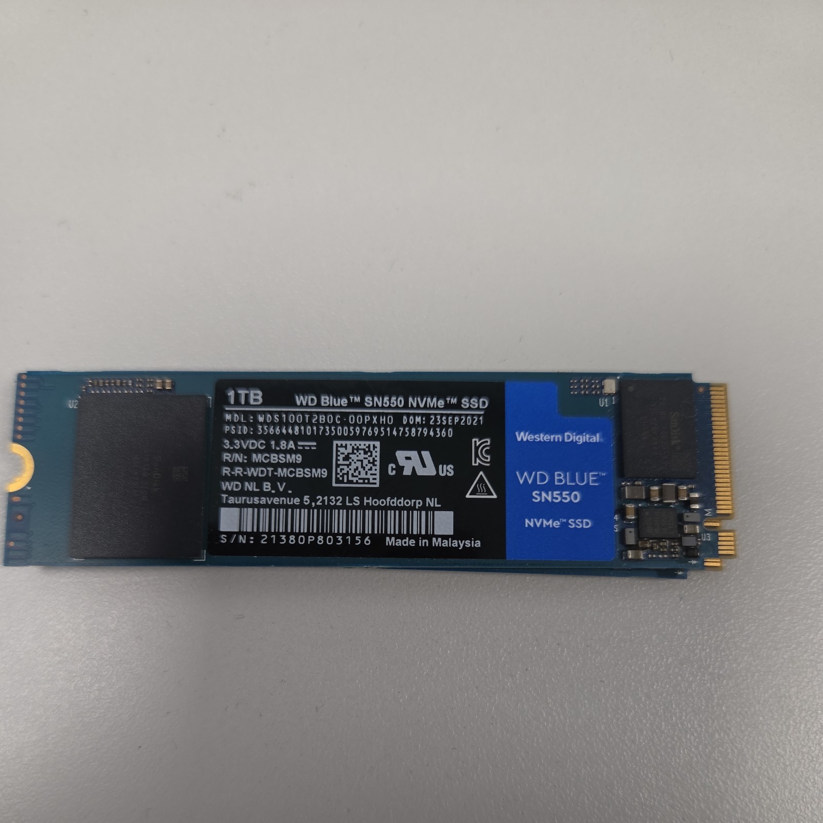 WD Blue SN550 1TB NVMe M.2 2280 Internal SSD Solid State Drive WDS100T2B0C *QTY