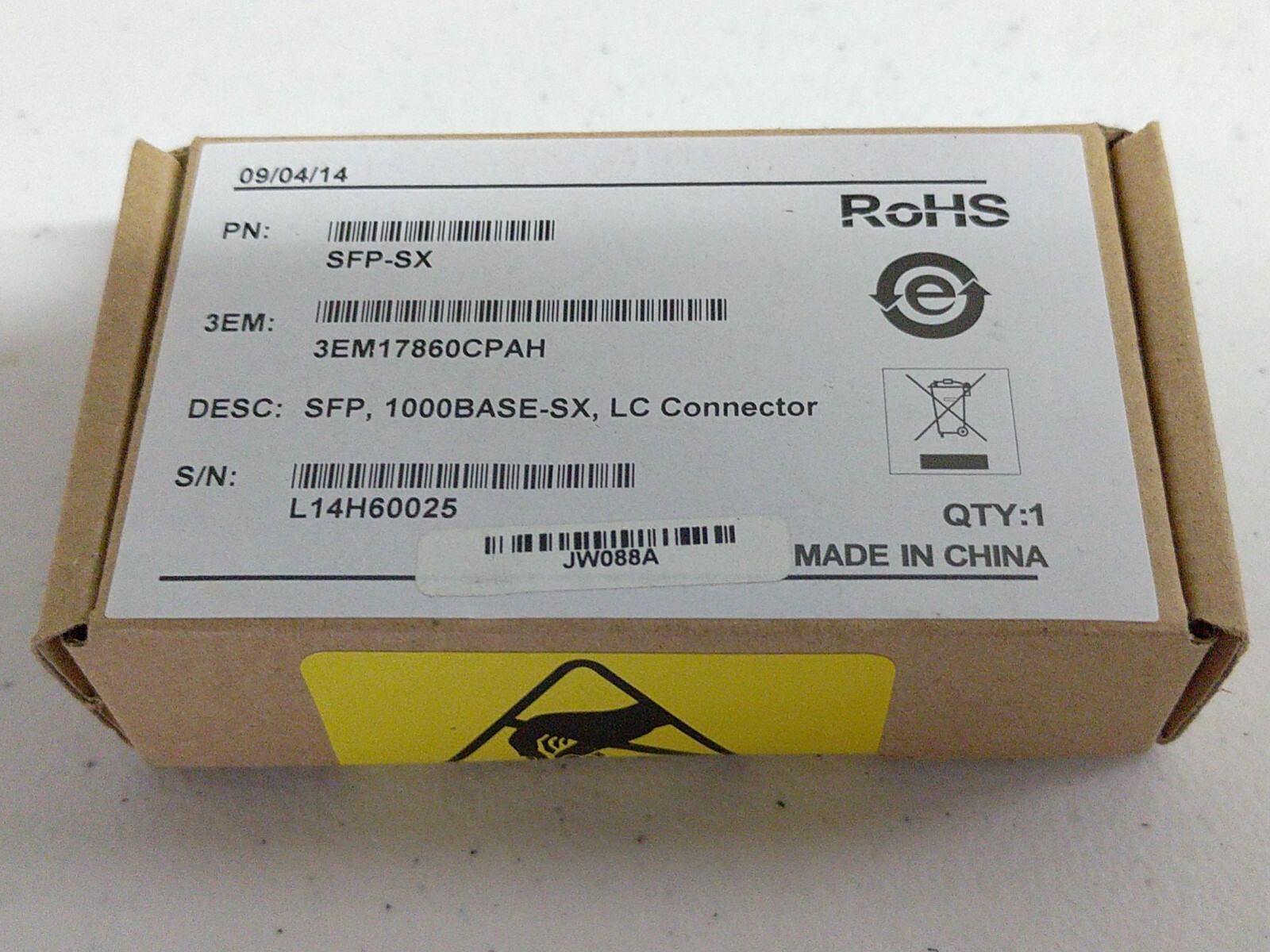 JW088A I Genuine Brand New HPE Aruba 1000BASE-SX LC Conn SFP XCVR Transceiver