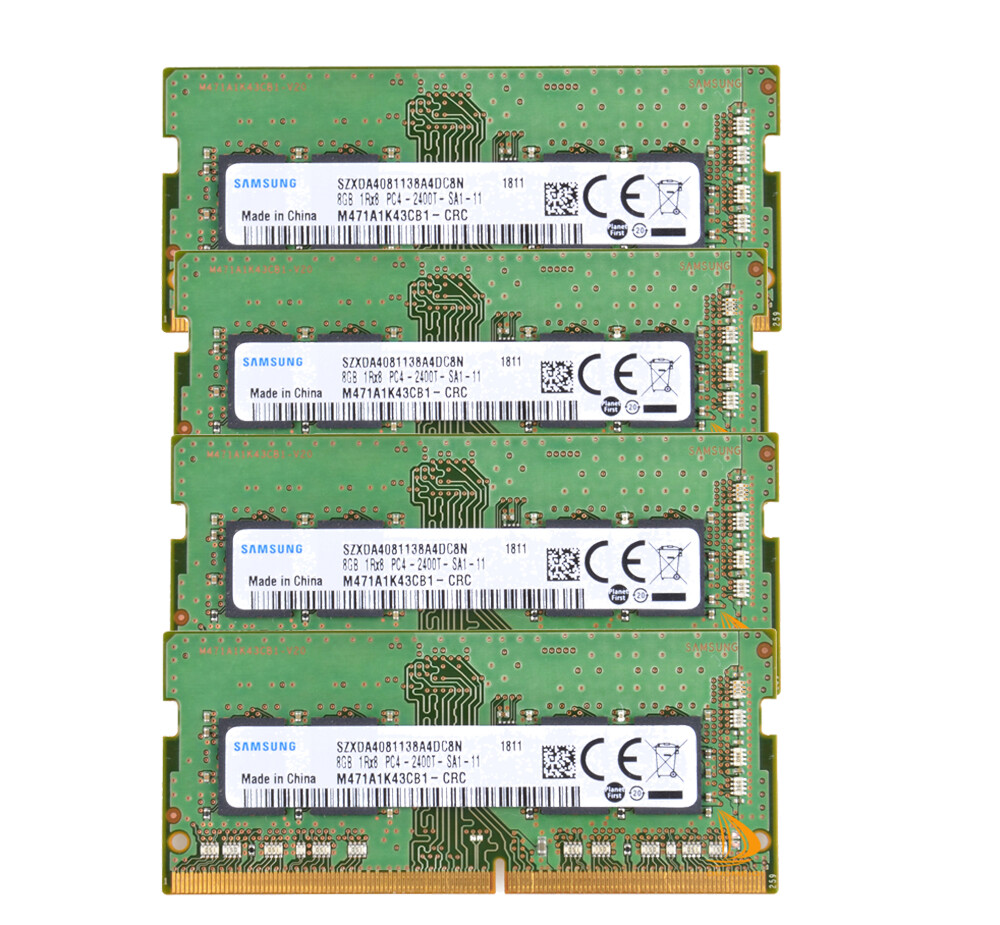 4x Samsung DDR4 8GB PC4 2400T Laptop RAM Memory Module M471A1K43CB1 CRC SODIMM