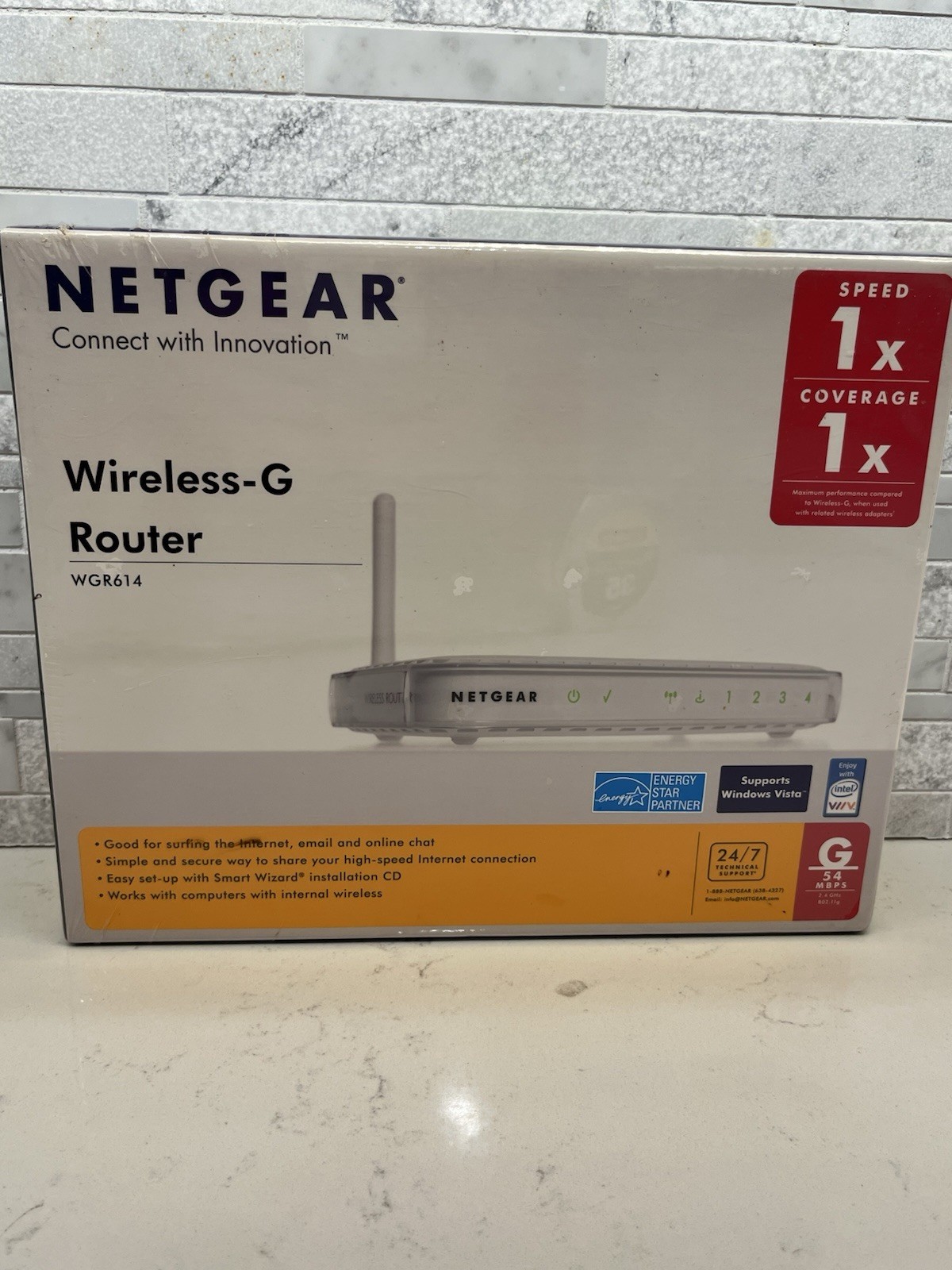 Netgear WGR614L-100NAS 54 Mbps 4-port Wireless Router v8 - 240MHz CPU 16MB RAM