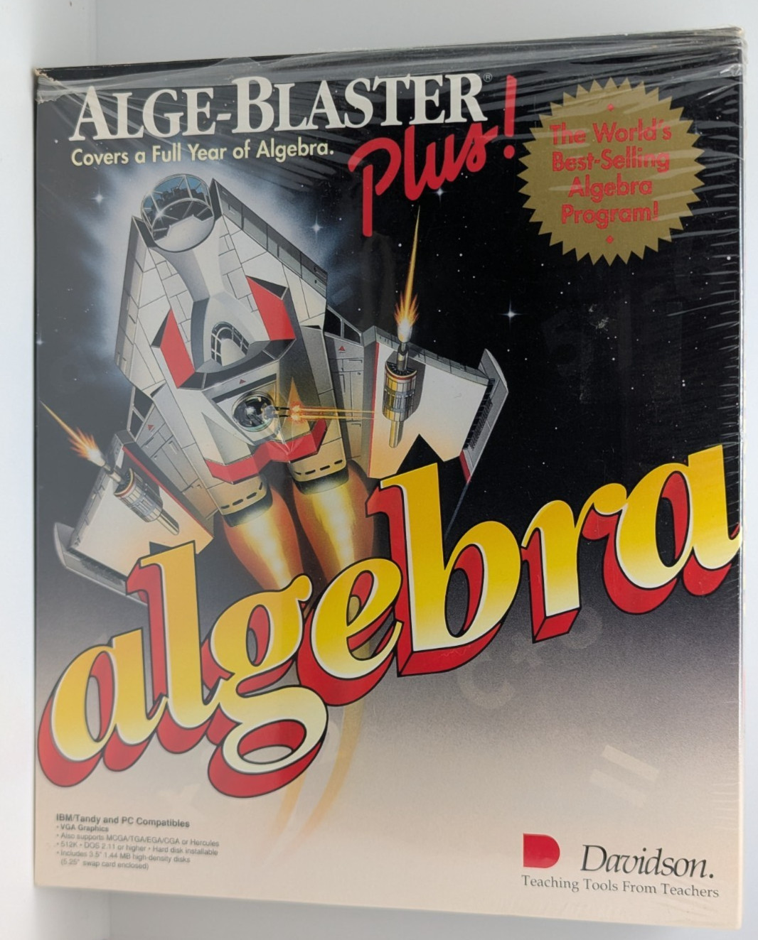 Alge-Blaster Plus Algebra (Davidson, MS-DOS PC) Big Box Software - Complete