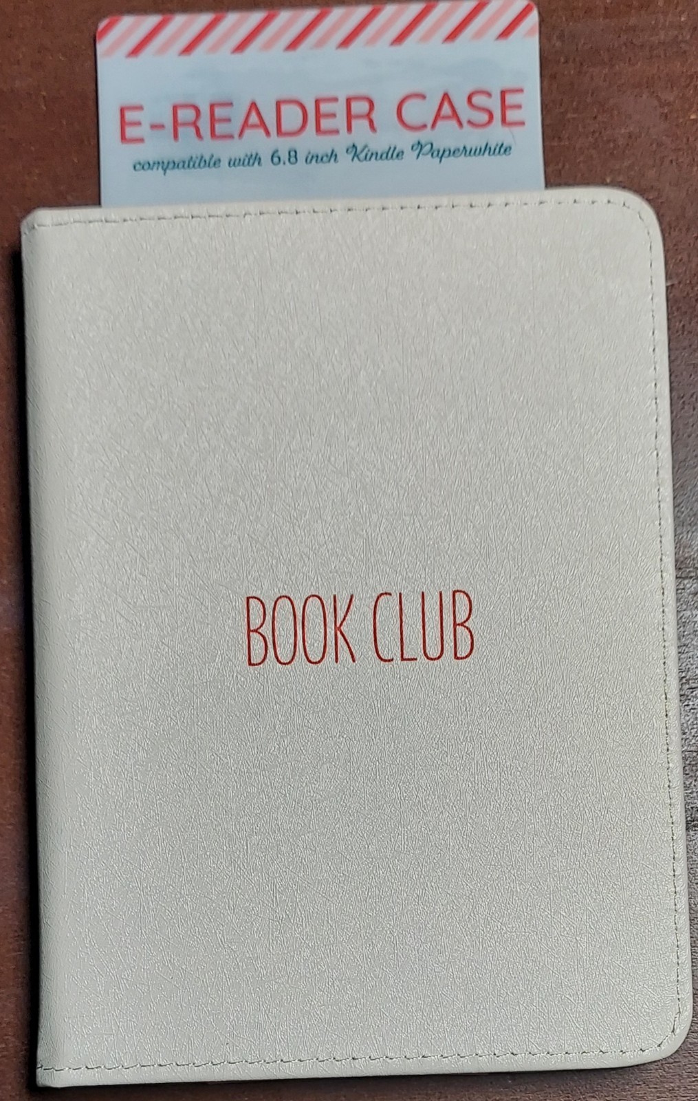 Vivitar Cream E-Reader Case Compatible With 6.8" Kindle Paperwhite "BOOK CLUB"