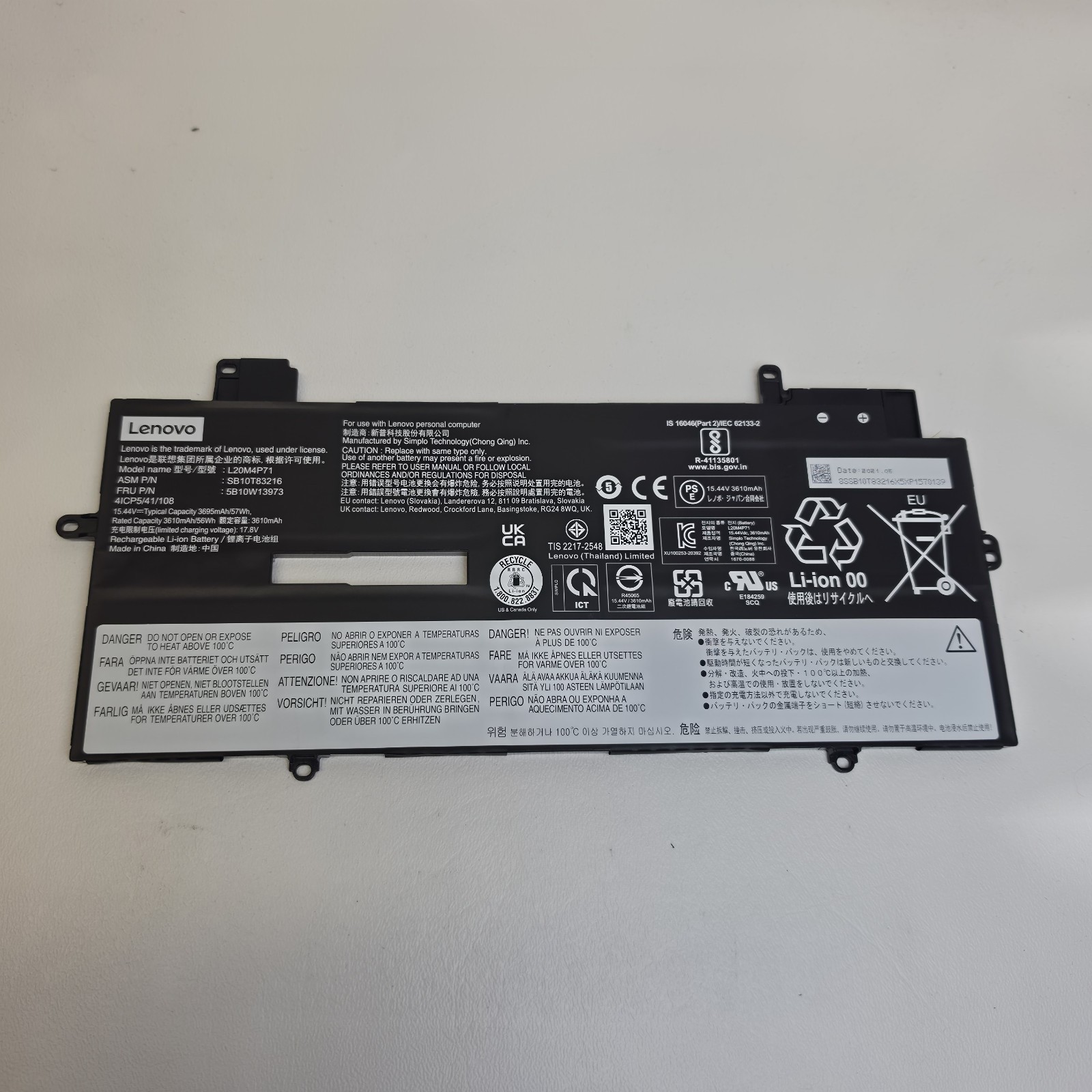 L20D4P71 L20C4P71 L20M4P741 Battery for Lenovo ThinkPad X1 Carbon 9th 10th 11th