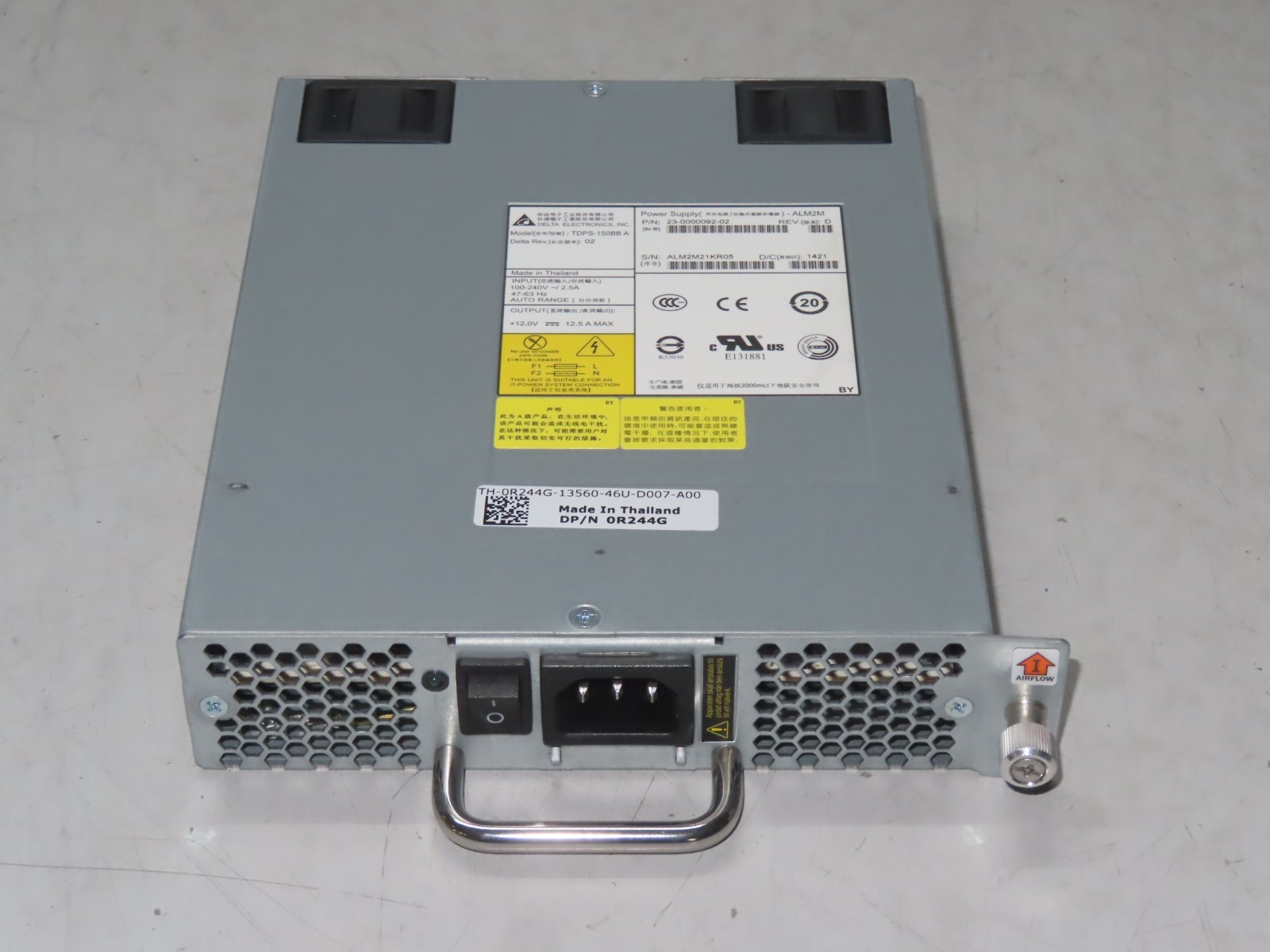 Delta TDPS-150BB A Power Supply ALM2M 23-0000092-02 492295-002