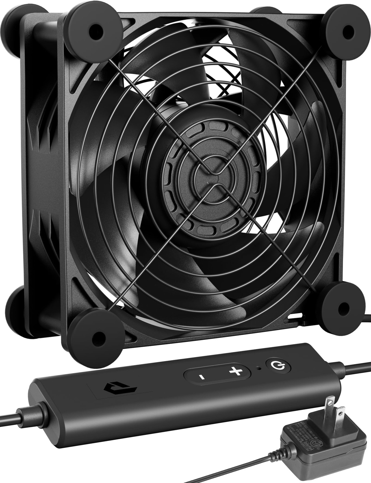 12V 120mm Muffin Fan, 5Speed Adjustable  Dual Ball Bearing, 60000H Lifespan  ...