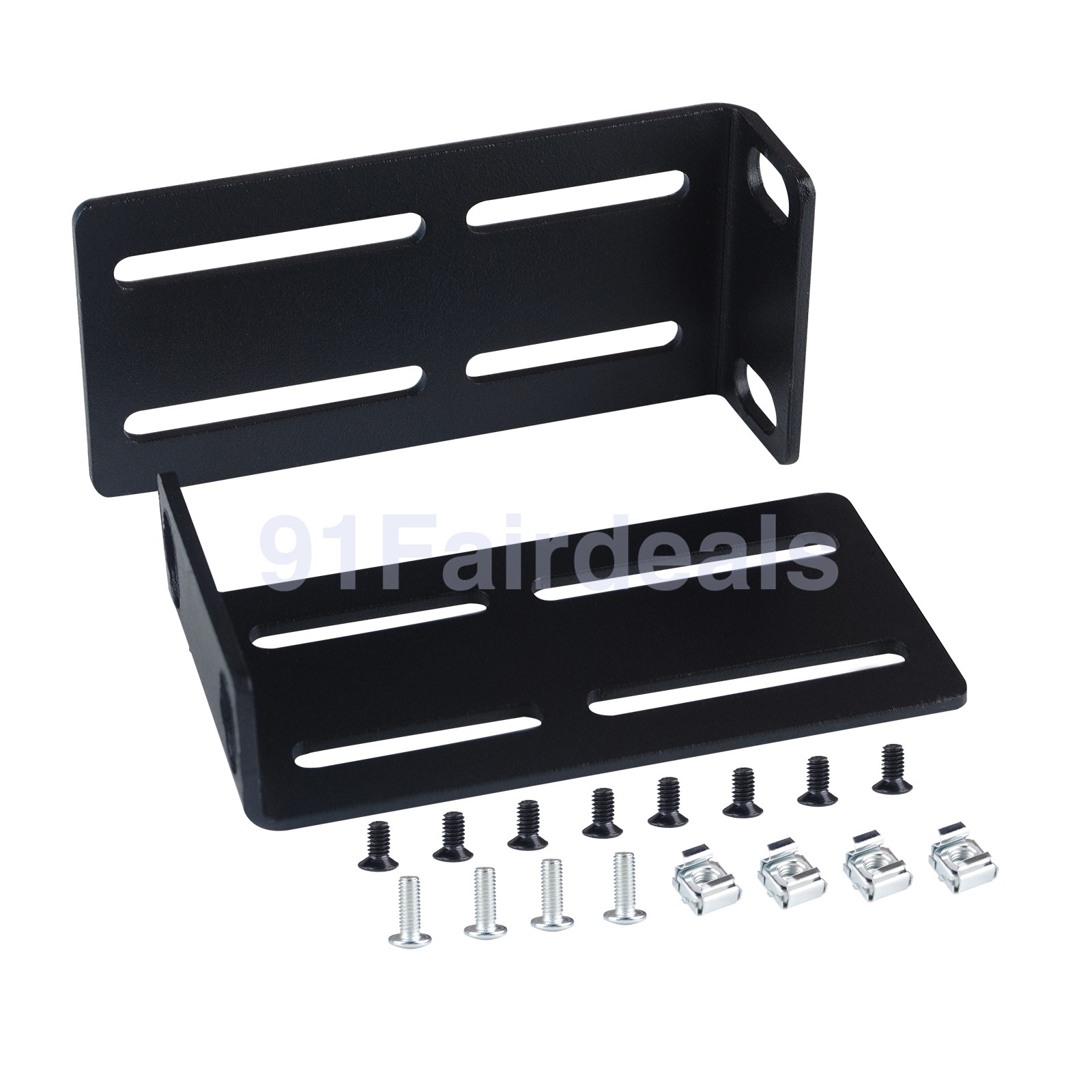 Universal 19" Adjustable Rack Ears Pair Mount Bracket For Network Switches