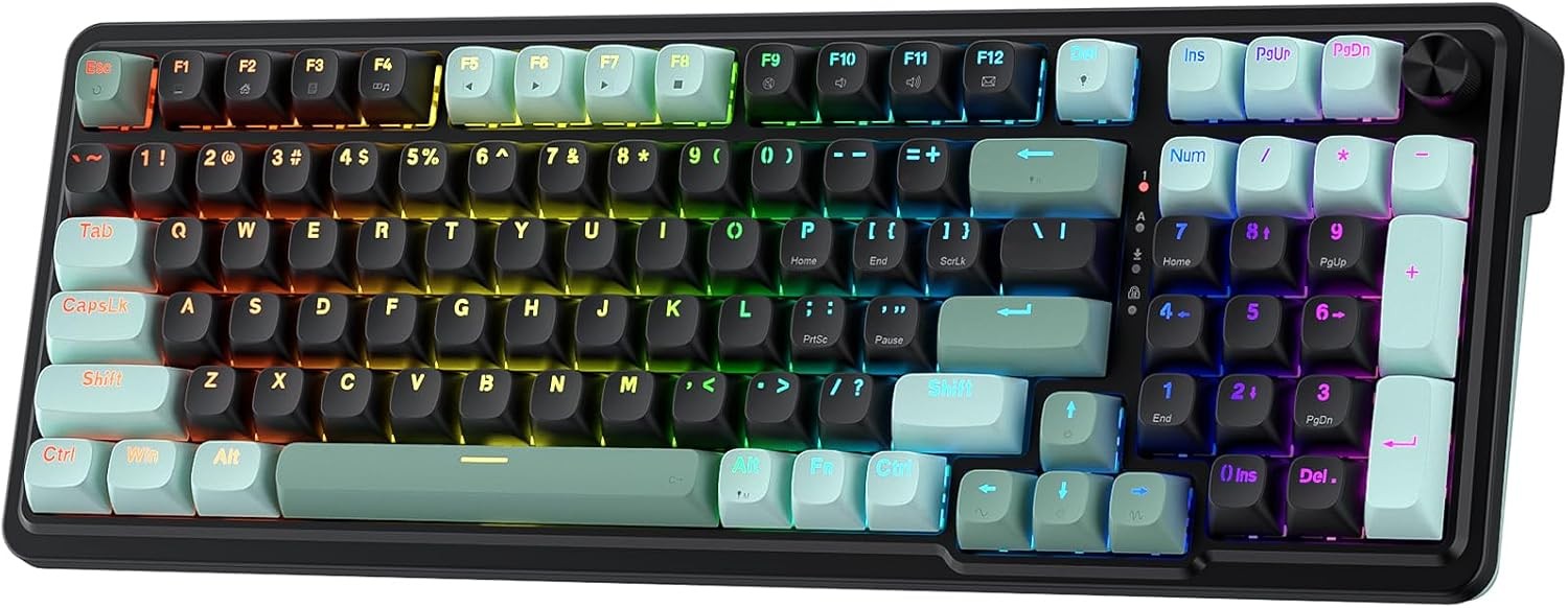 Gaming Keyboard 98 Keys Magnetic Switch Rapid Trigger Wired Dark Jade