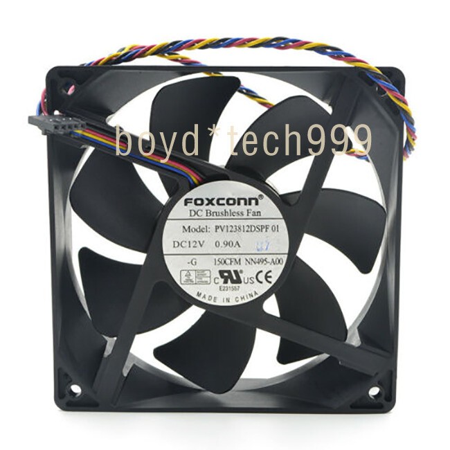 PV123812DSPF 01 FOXCONN 12CM DC 12V 0.90A 120*120*38MM 4Pin DELL Cooling fan