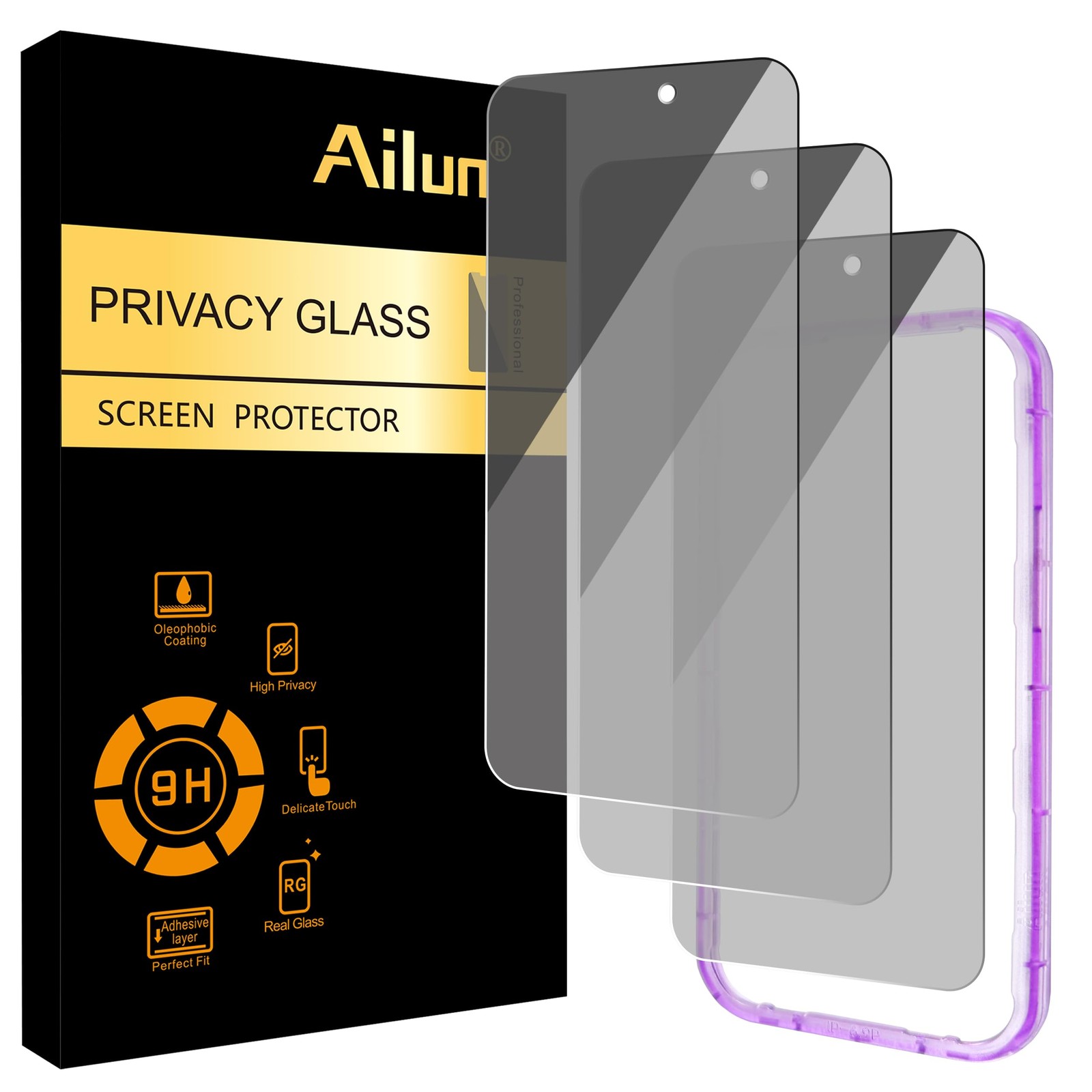 Ailun 3 Pack for iPhone 17 Pro Max Privacy Screen Protector [6.9 inch] with i...