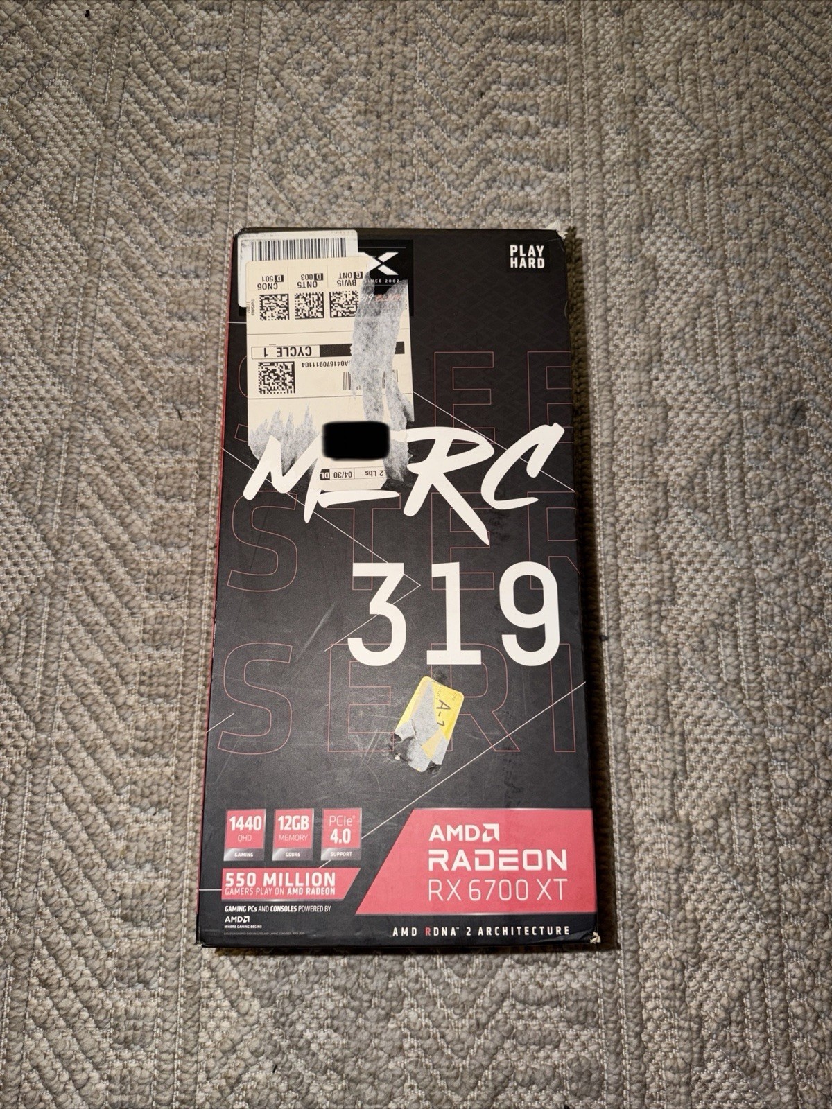 XFX SPEEDSTER MERC319 Radeon RX 6700 XT BLACK 12GB GDDR6 Graphics Card