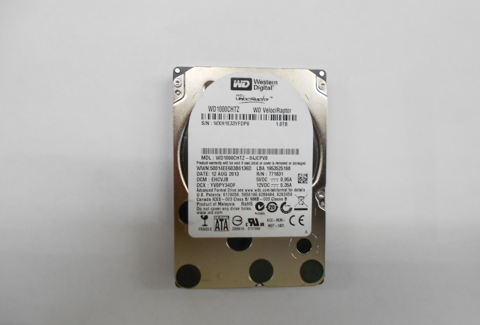 WD Western Digital Velociraptor WD1000CHTZ 1TB 10K 2.5" SATA 6Gb Hard Drive 100%