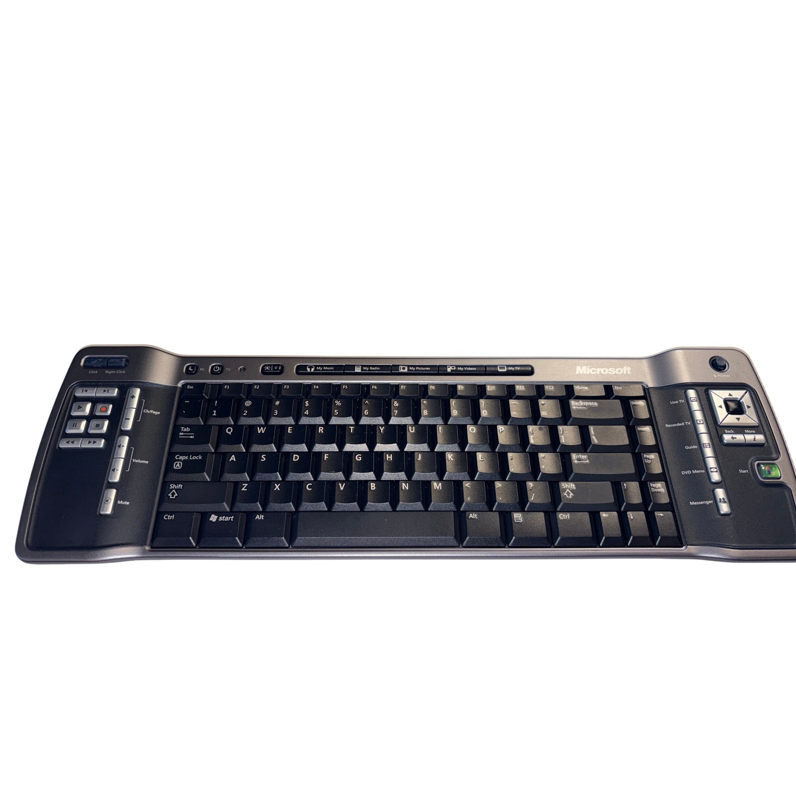 Microsoft Remote Keyboard Windows XP Media Center Edition v1.0 Model 1044 Black