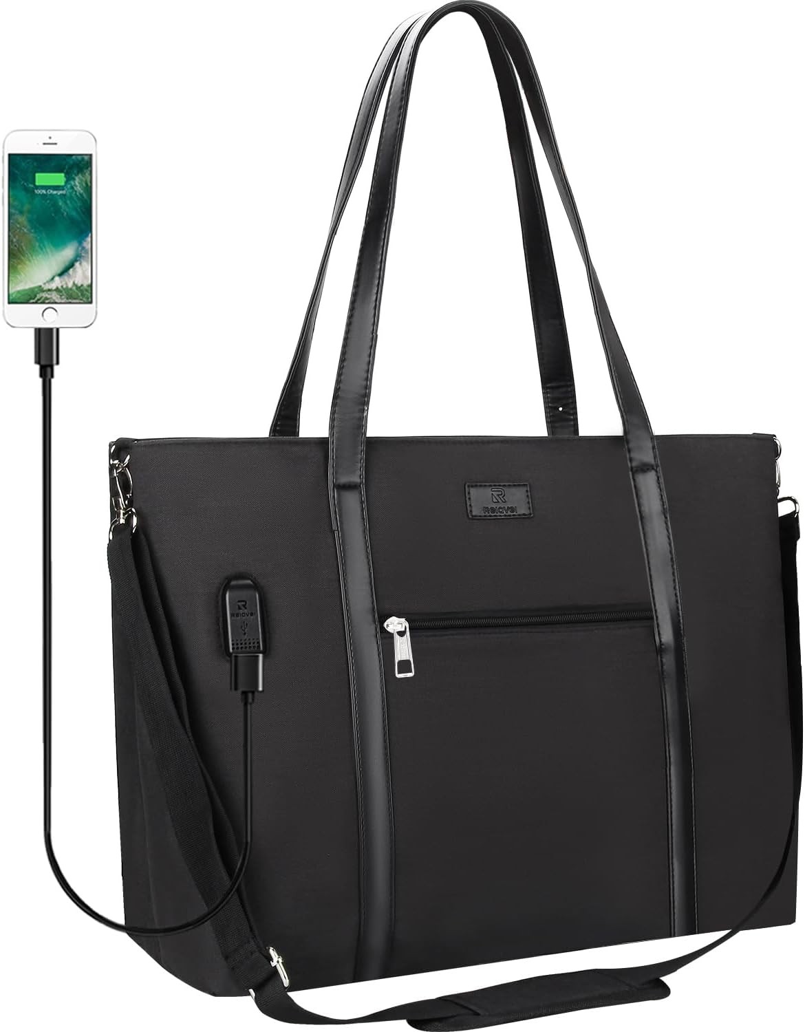 Laptop Tote Bag for Women 17.3 Inch Laptop Bag Waterproof Nylon Teacher Bag W...