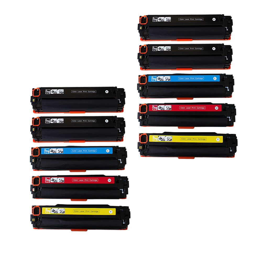 10PK CB540A(4 Black)CB541A CB542A CB543A Set For HP125A  CM1312MFP CP1215 CP1515