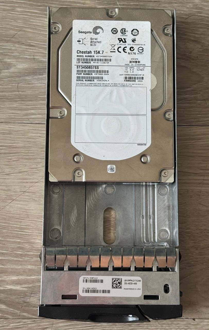 Seagate Cheetah 15K.7 450GB SAS 3.5" HDD ST3450857SS w/ Dell Tray
