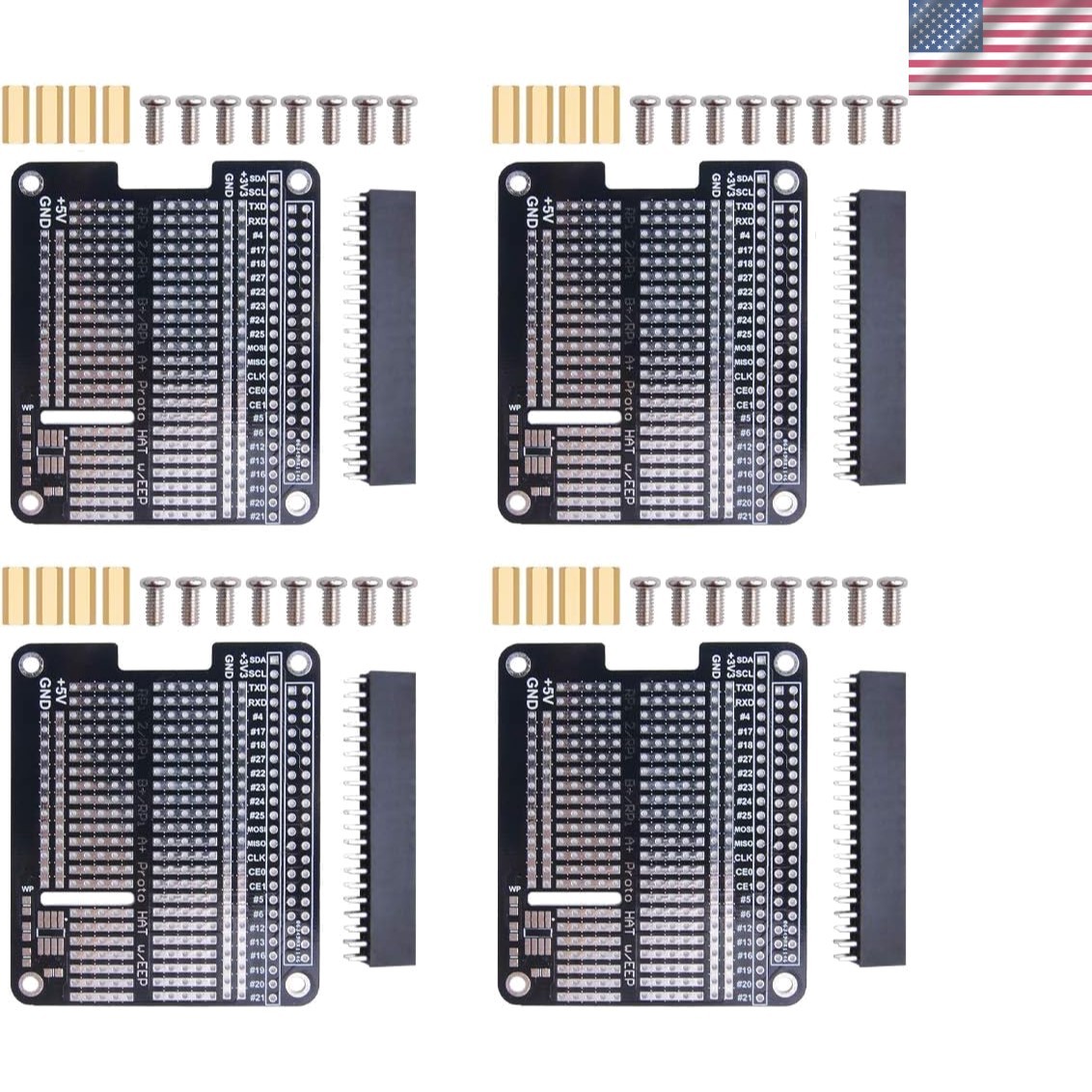 4X Prototype Breakout DIY Breadboard PCB Shield Board Kit for Raspberry Pi 4 ...