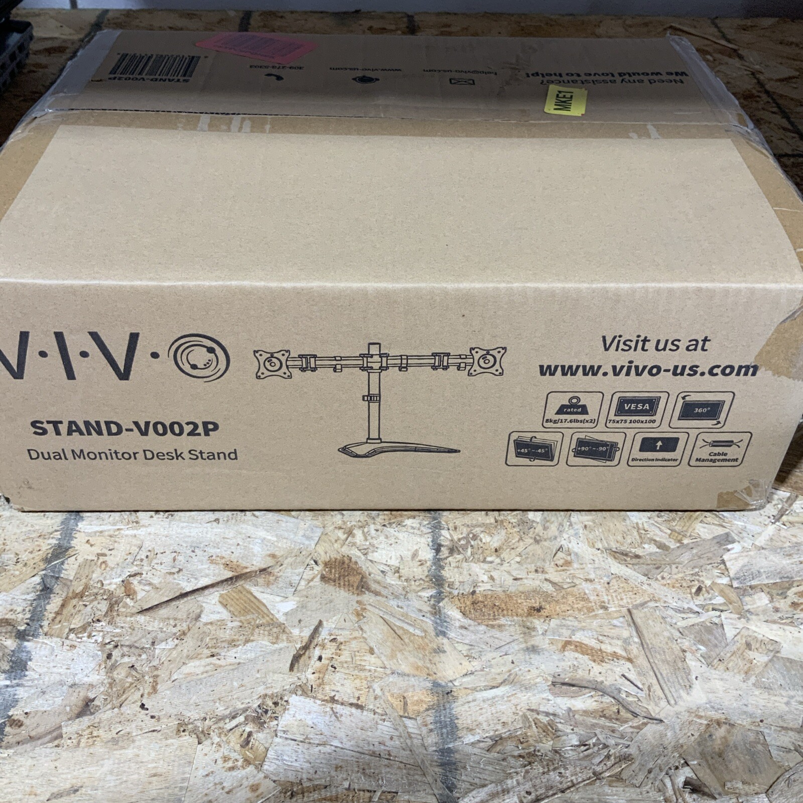 VIVO Dual Monitors Desk Mount Stand-V002P for 2 LCD Screens Fit most 13" to 27"