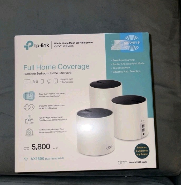 TP-LINK Deco X20 (3-pack) 1800 Mbps Mesh Ethernet Router/New In Box 