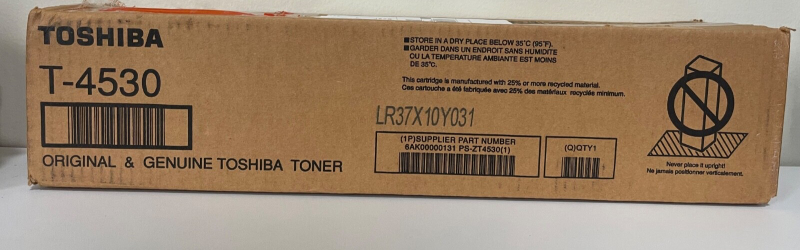 Genuine Toshiba T4530 / T-4530 Black Toner for e-studio 205L/255/305/355-SEALED