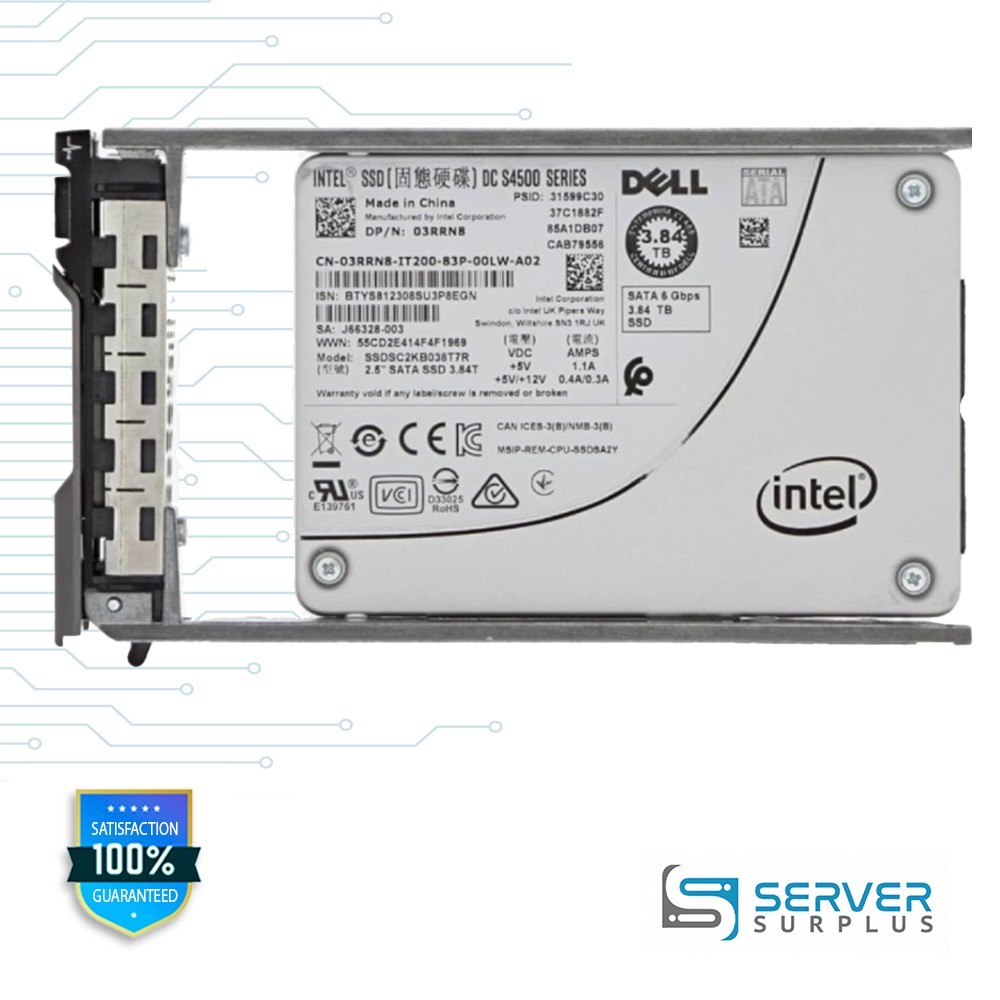 Dell DC S4500 3.84TB SATA III 6Gb/s 2.5-Inch Enterprise SSD SSDSC2KB038T7R 03RRN