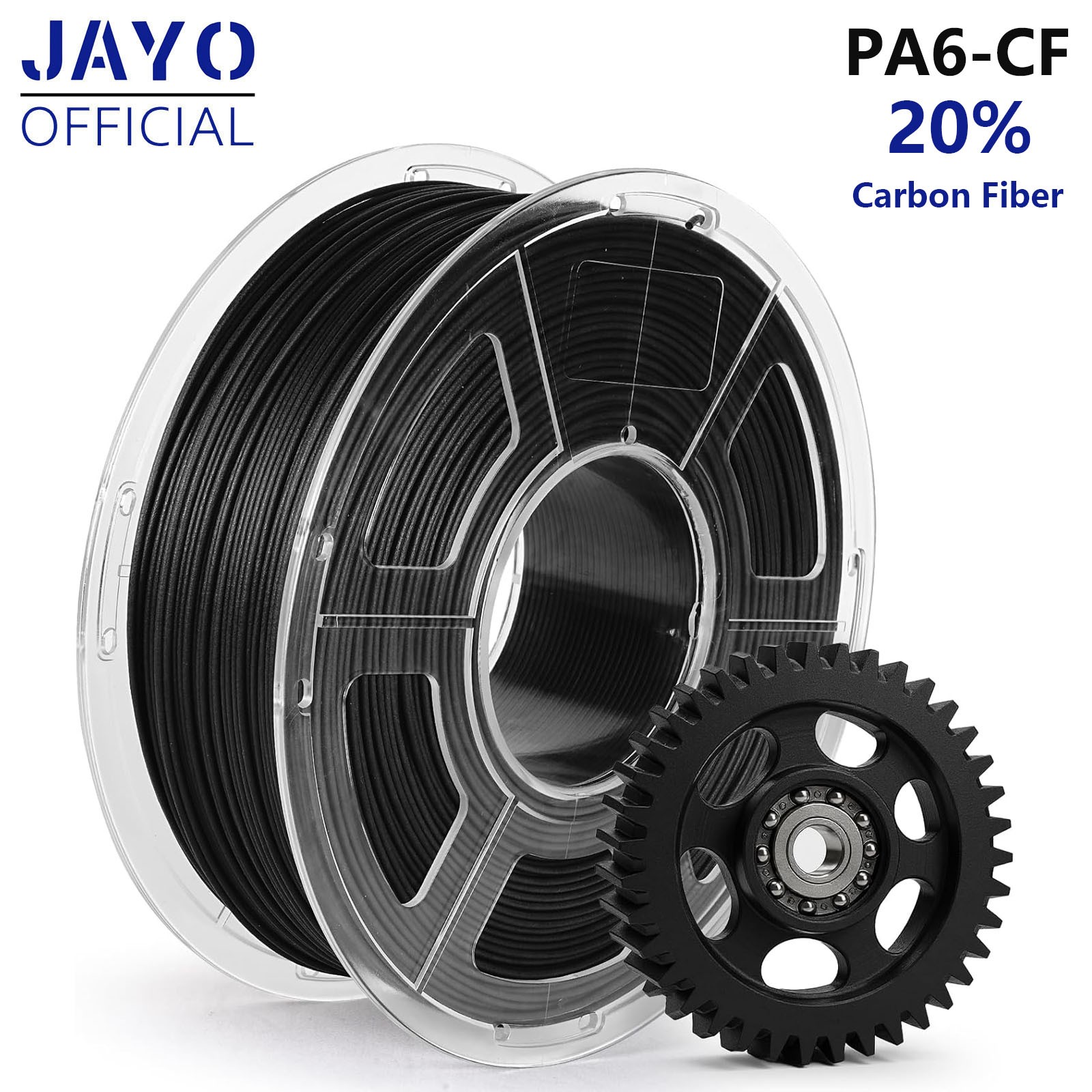 JAYO PA6-CF Nylon Carbon Fiber Filament Engineering-Grade High Strength 209°C