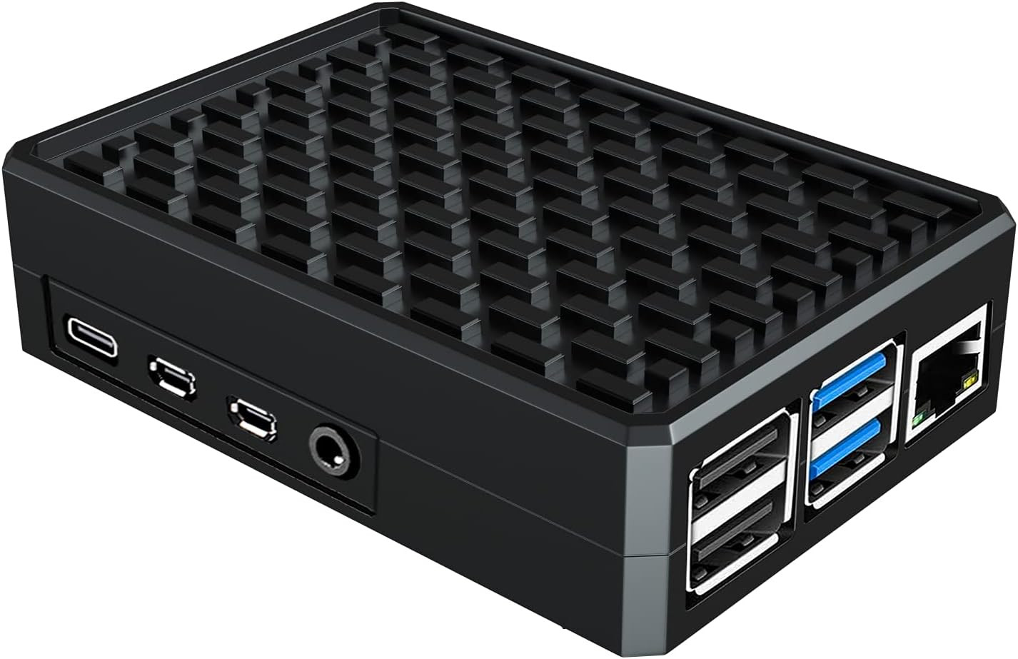 Case for Raspberry Pi 4 Aluminum Case, Passive Cooling Metal Case