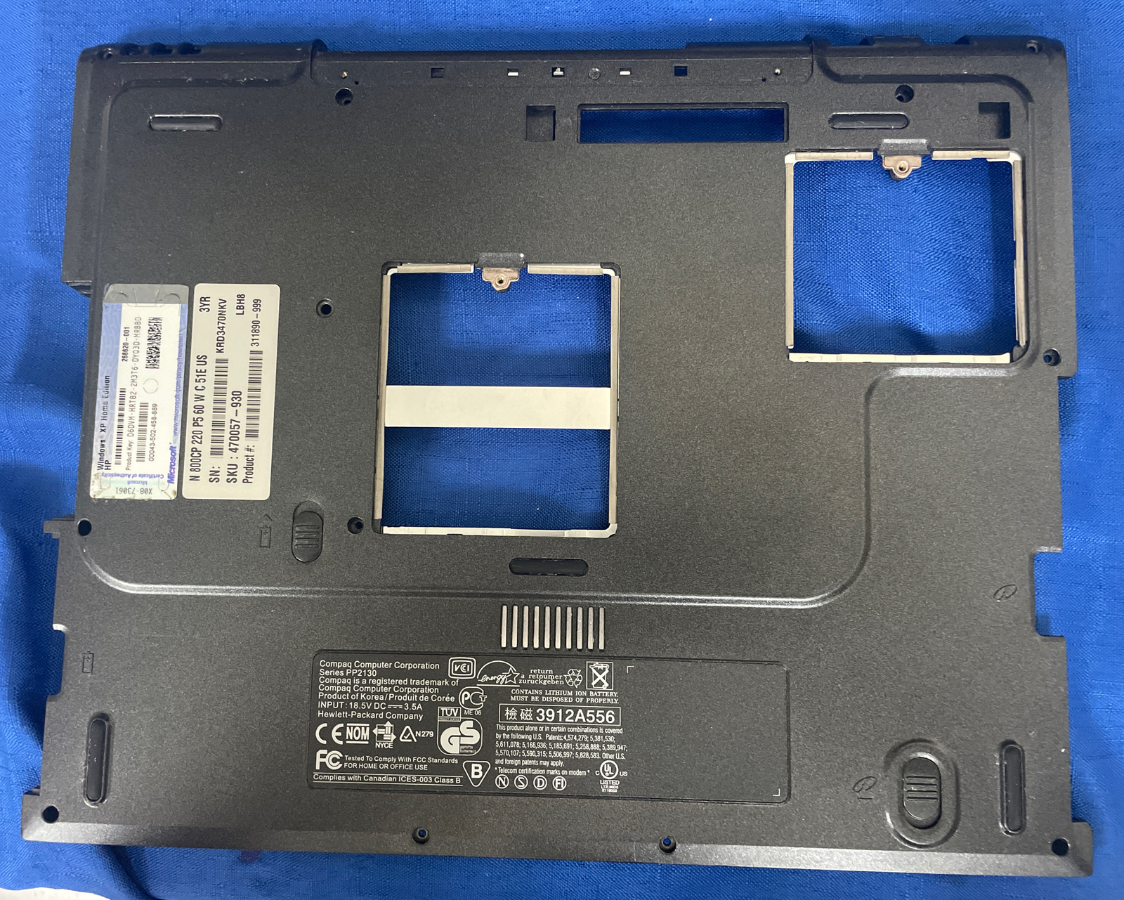 💻 HP Compaq Evo N800c / N800cp Bottom Cover Chassis (470057-930)