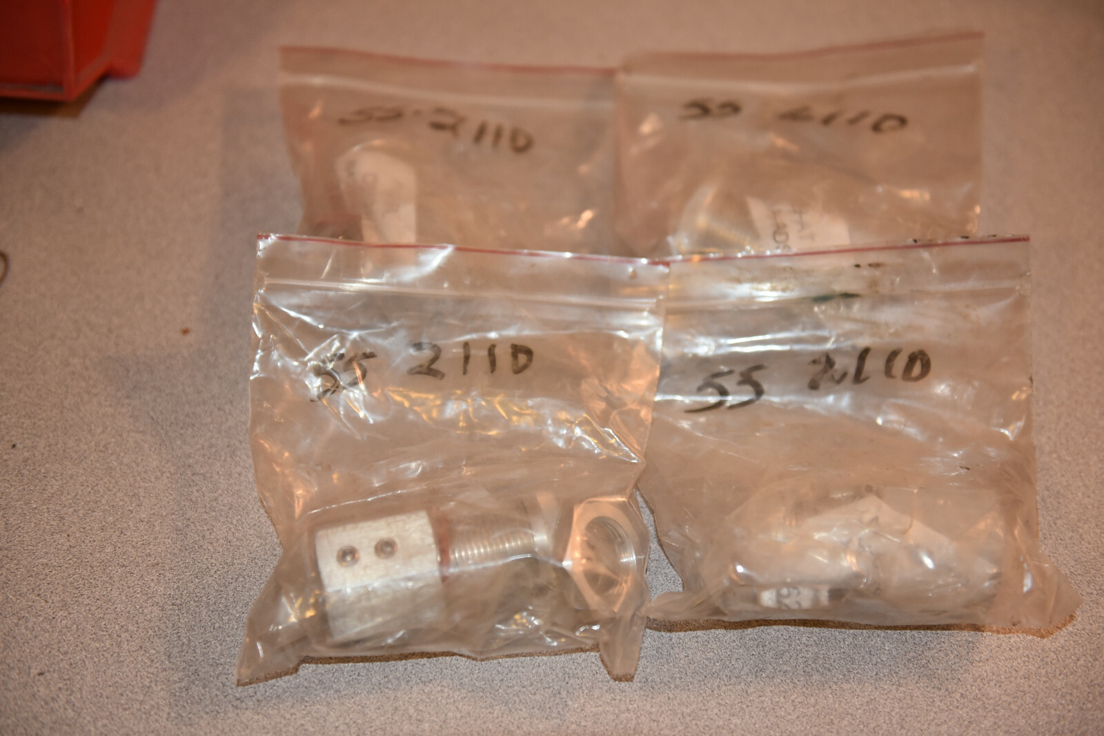 Lot of (4) AFL C8529-AT ADSS Fiber Optic Cable Splice Box Connectors - 0.642" 