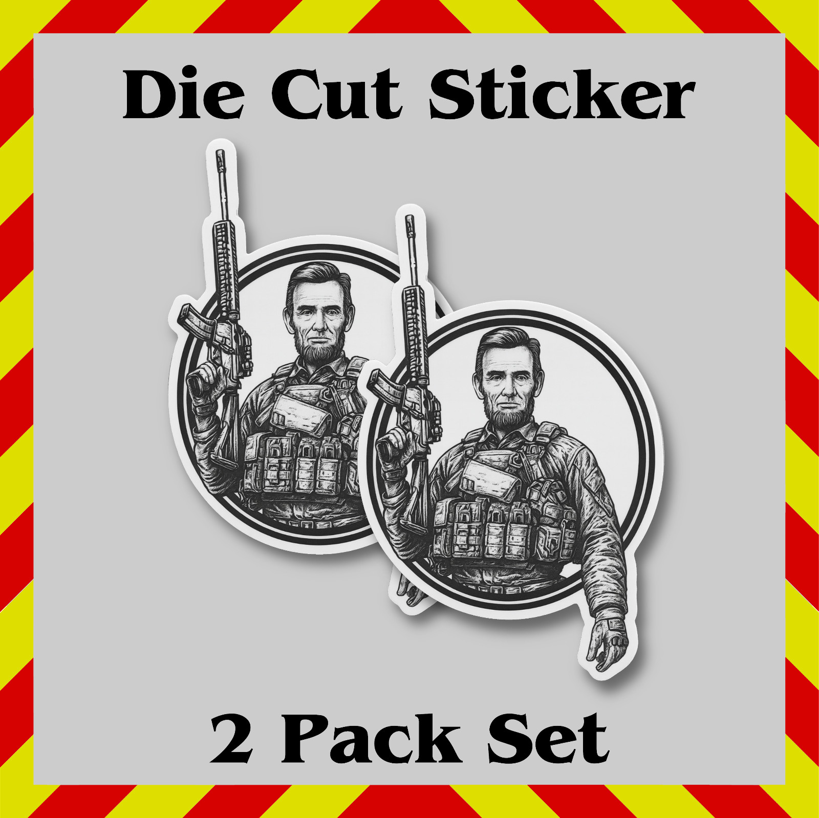 Tactical Abraham Lincoln Sticker, Special Forces Operator, Patriotic Decal