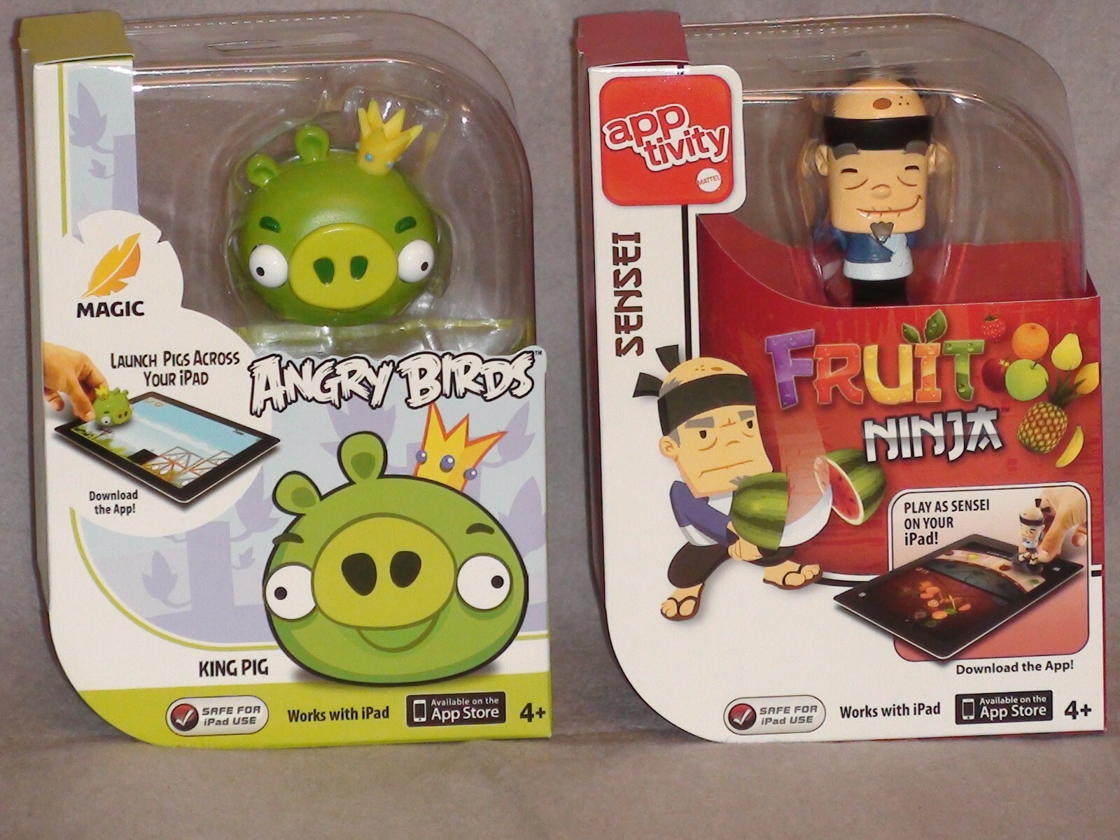Apptivity Fruit Ninja App Sensei Magic and Angry Birds King Pig Brand New Sealed