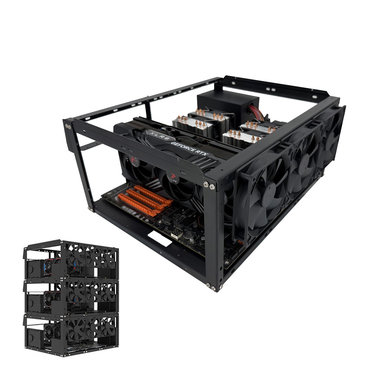 E02 Stackable Open Air Test Bench DIY PC chassis Fits ATX E-ATX X79 X99 Mobo