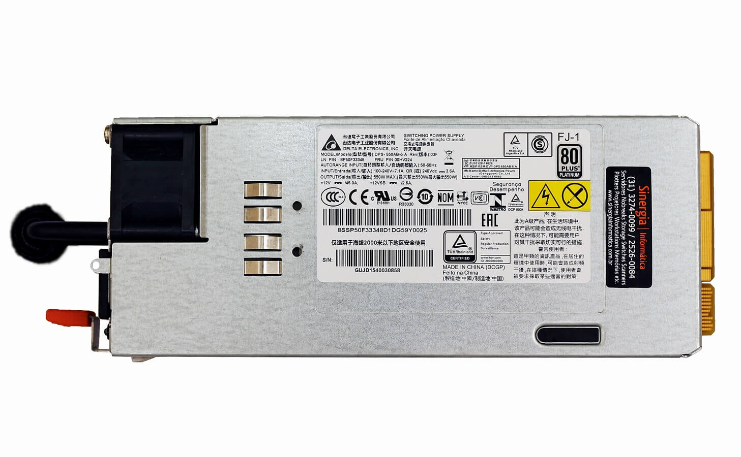 Lenovo RD350X RD450X RD550 RD650 TD350 550W Power Supply DPS-550AB-5 A 00HV224