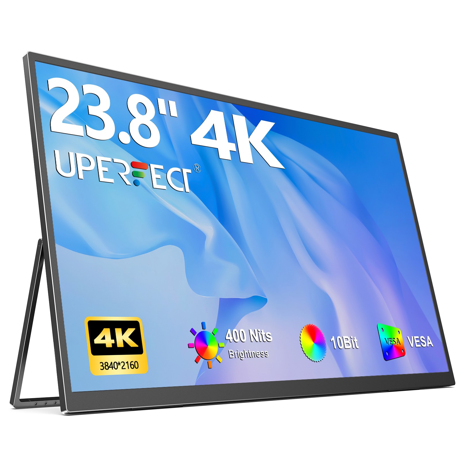 23.8 Inch 4K Portable Monitor 3840x2160 USB-C Screen Gaming Monitor for PS Xbox