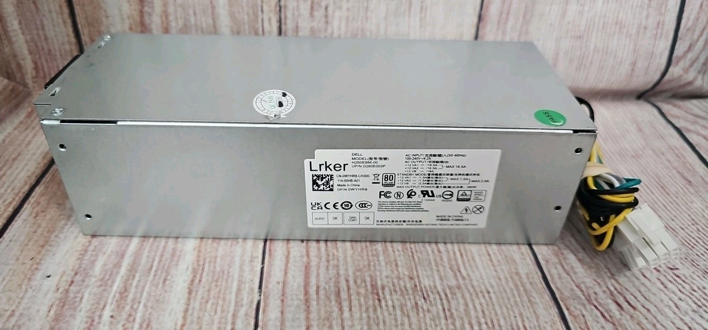 For Dell 7080MT 7070 7060 3050 Power Supply 260W WYHR8 H260EBM-01 D260E003P