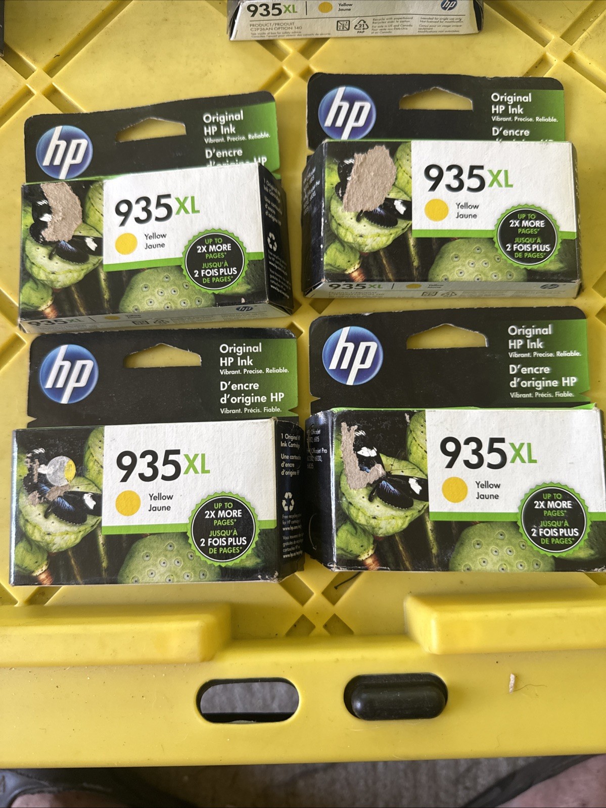 LOT OF 4 Genuine HP 935XL Yellow High Yield Ink Cartridge C2P26AN OEM Exp 01/23