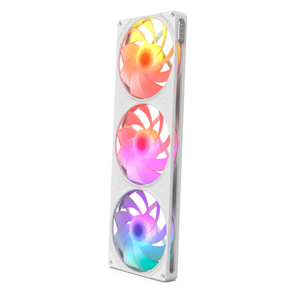 NZXT - F420 RGB Reverse Fan - 420mm Single-Frame Case Fan Unit with 3x 140mm ...