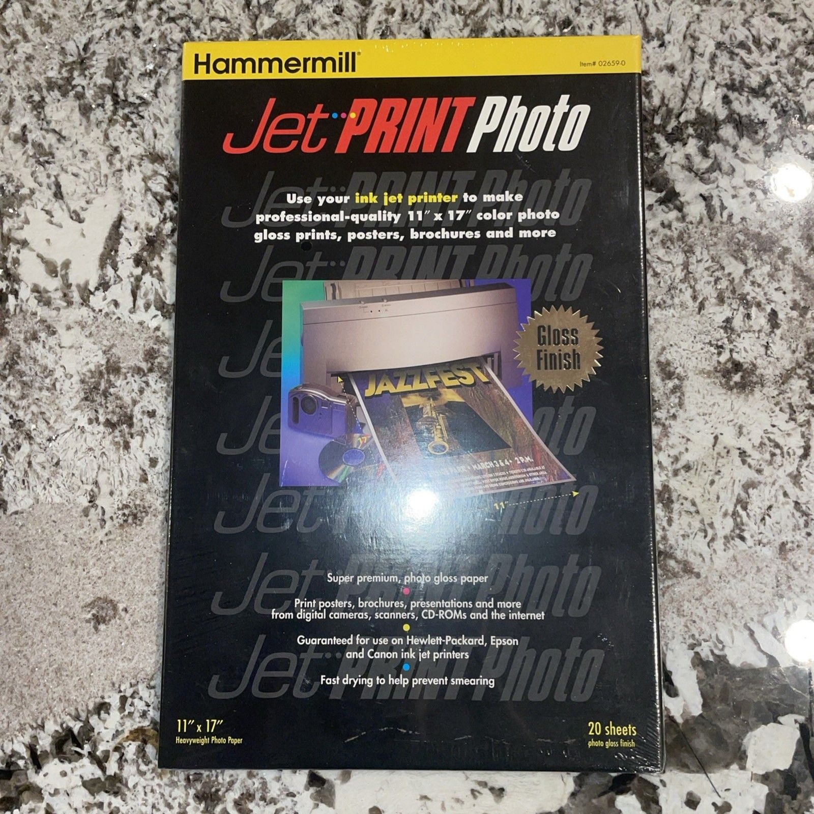 Hammermill Jet Print Photo Paper 11x17 Inch HW  Gloss Finish 20 Sht Sealed NEW