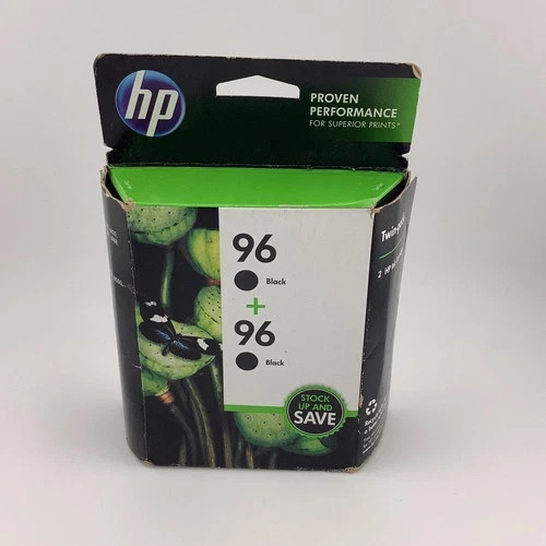 HP 96 Black Ink Cartridges Twin Pack C9348FN Genuine Expired Jul 2014