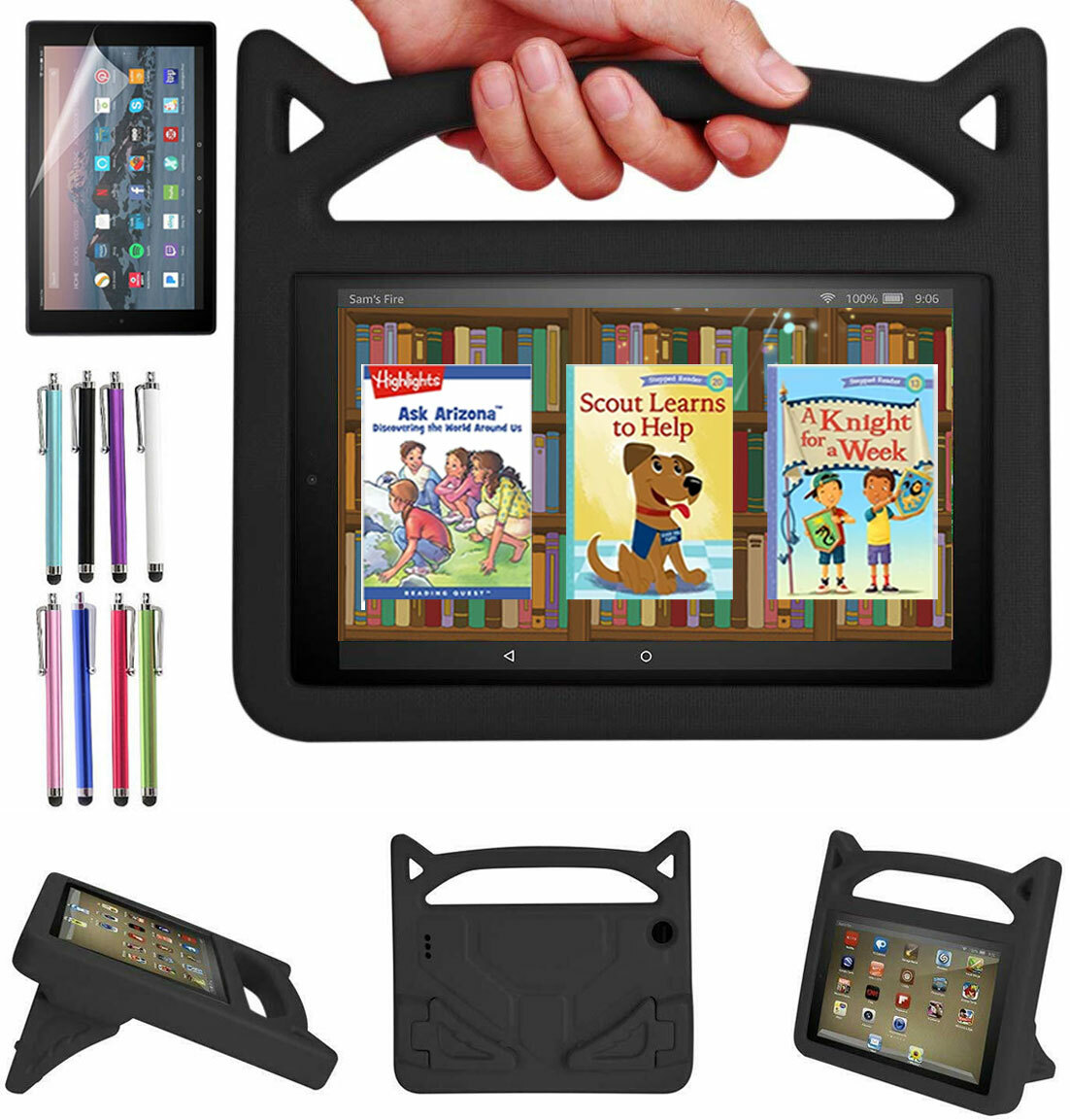 Kids EVA Foam Shockproof Stand Case For Amazon Fire Max 11 / HD 10/ HD 8/ Fire 7
